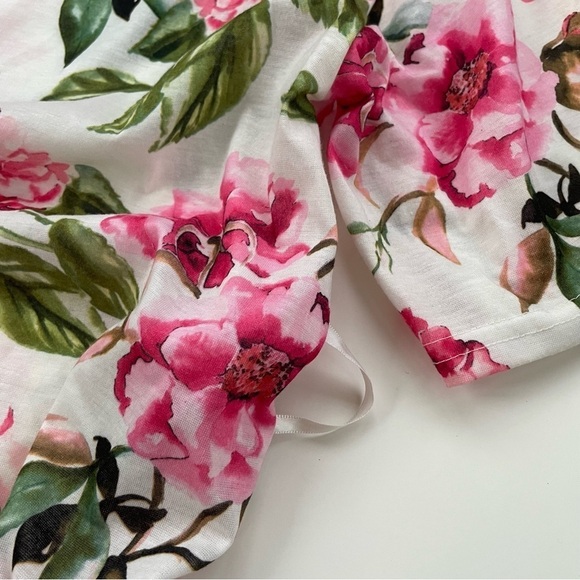 Show Me Your Mumu White Pink Rose Garden of Blooms Open Front Kimono ONE SIZE - Picture 5 of 8